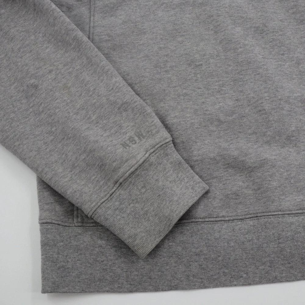Nike Sportswear Hoodie Mens‎ Medium Grey Red Bonded Zip Tech Fleece NSW Full Zip